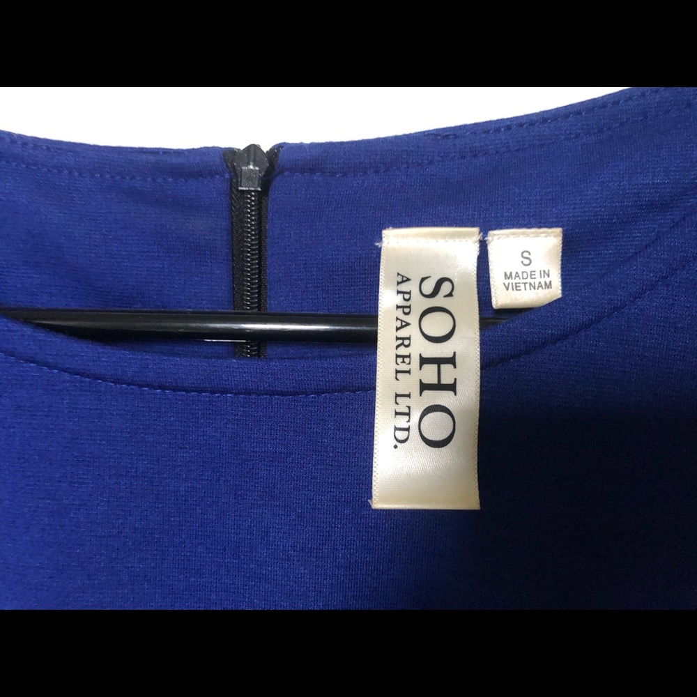 Blue A-line Dress
